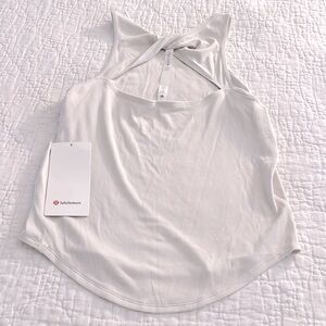 NWT Lululemon Ribbed Modal Silk Twist-Back Yoga Tank in Bone